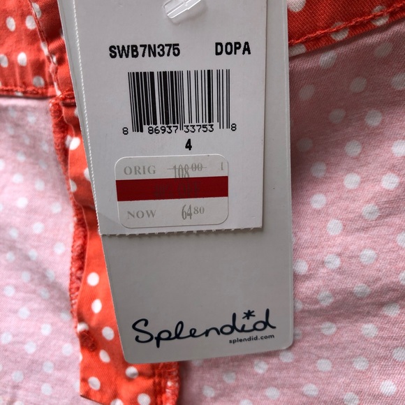 NWT - Splendid - Polka Dot Shorts - Size 4 - Picture 5 of 7